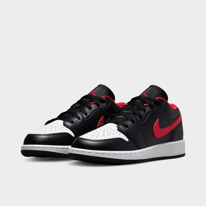 black red and white jordan 1 low top