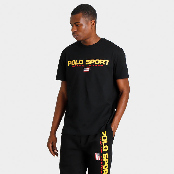 Polo Ralph Lauren Sport T-shirt Black / Gold | JD Sports Canada