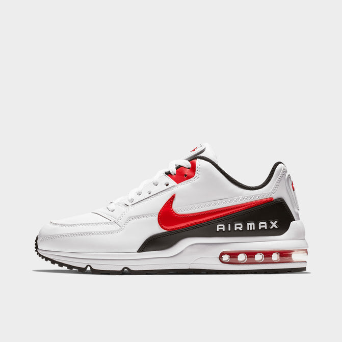 white nike air max with red