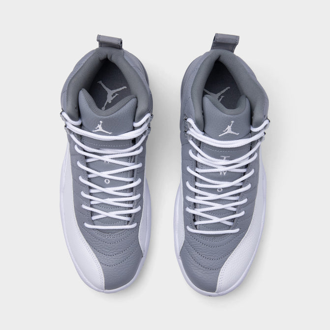 grey and white jordan shoes