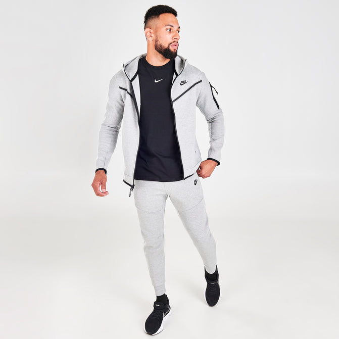 Tech Fleece Full-Zip Hoodie Dark Grey Heather / Black | JD Sports