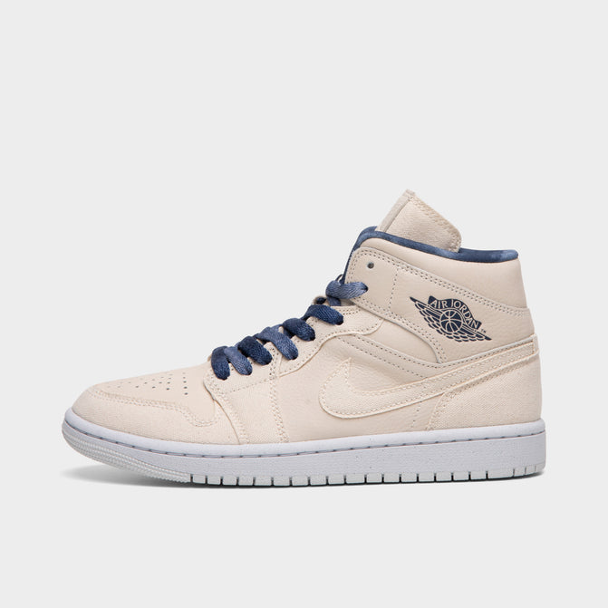 Jordan Women's 1 Mid SE Sanddrift / Midnight Navy - White | JD