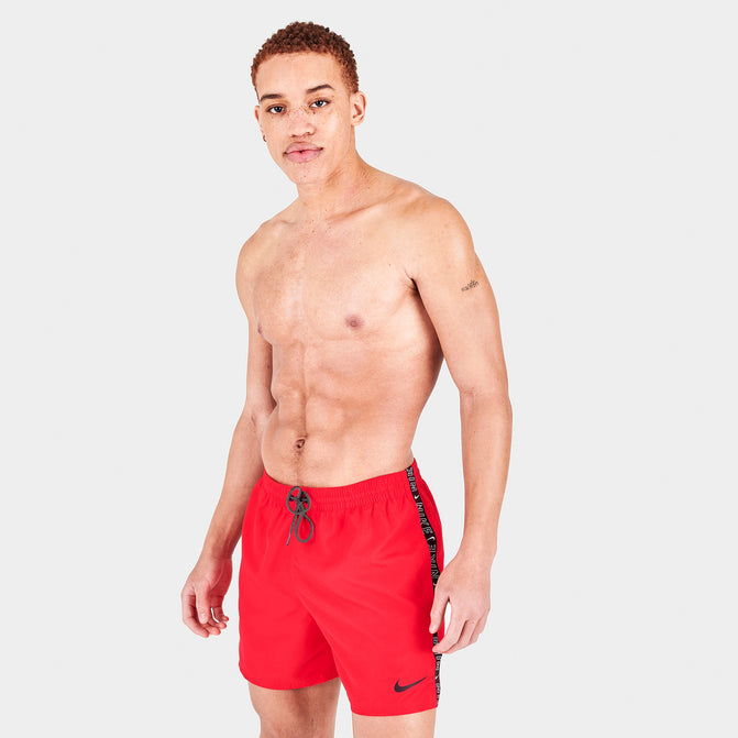 Nike Logo Taped 5-Inch Swim Shorts / University Red JD Sports Canada