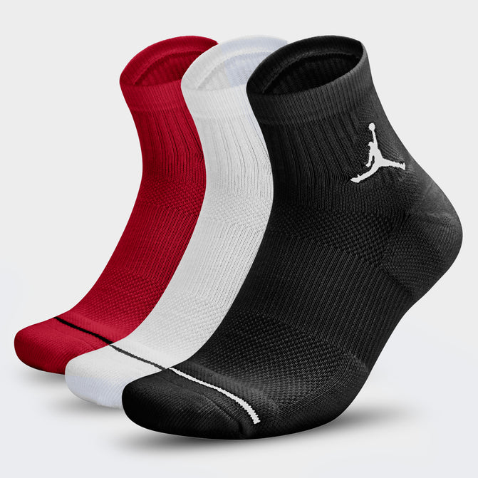 black red jordan socks