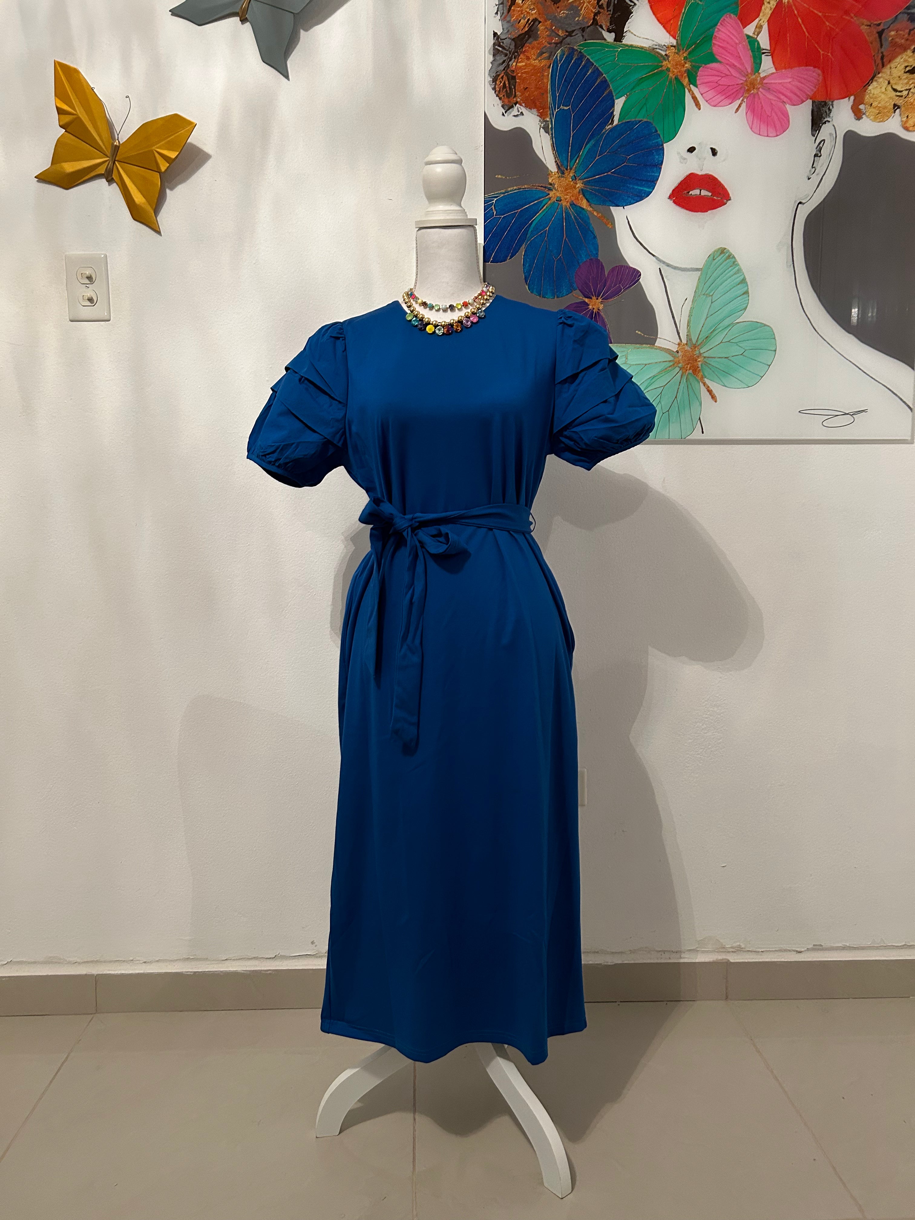GRACIA Blue MIDI Dress