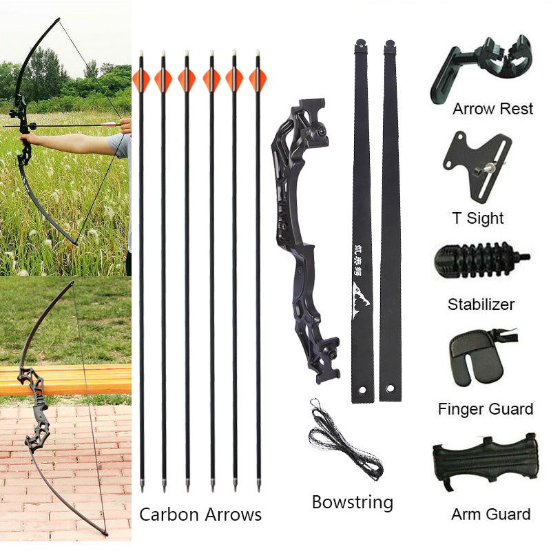 🎯40/50lbs Professional Archery Straight Takedown Recurve Bow