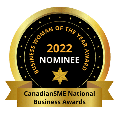 Canadian SME National Business Awards - Business Women of the Year Award 2022 Nominee - Badge
