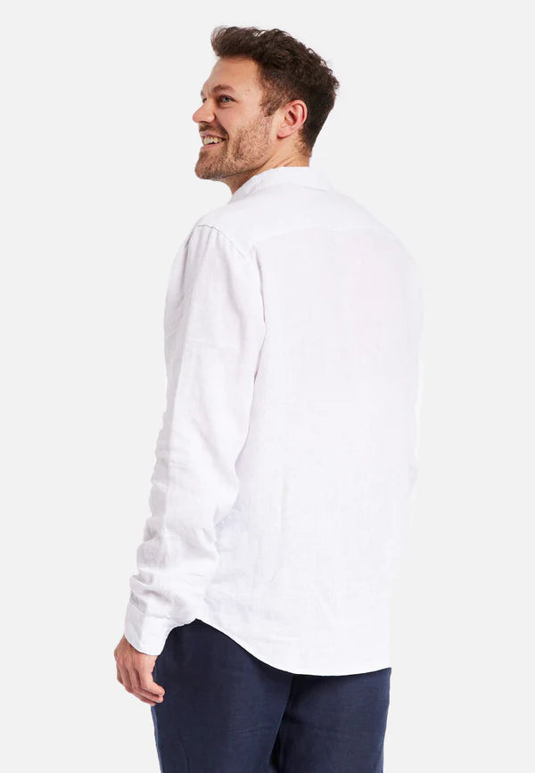 Pangu Essential Leinenhemd - white