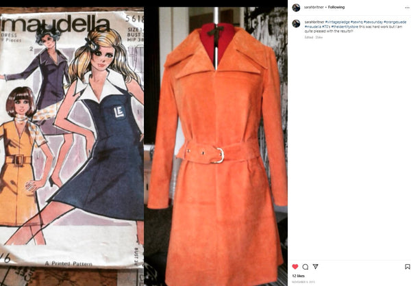 Orange suede vintage dress by @sarahbritner