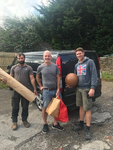 Helping with leather supplies to make the 2024 Ashbourne Shrovetide Football