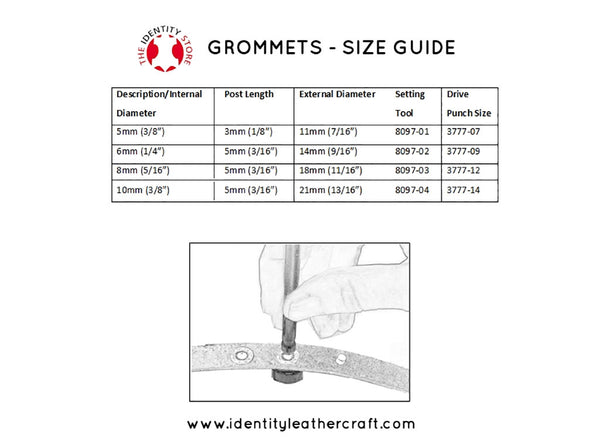 Grommets Size Guide