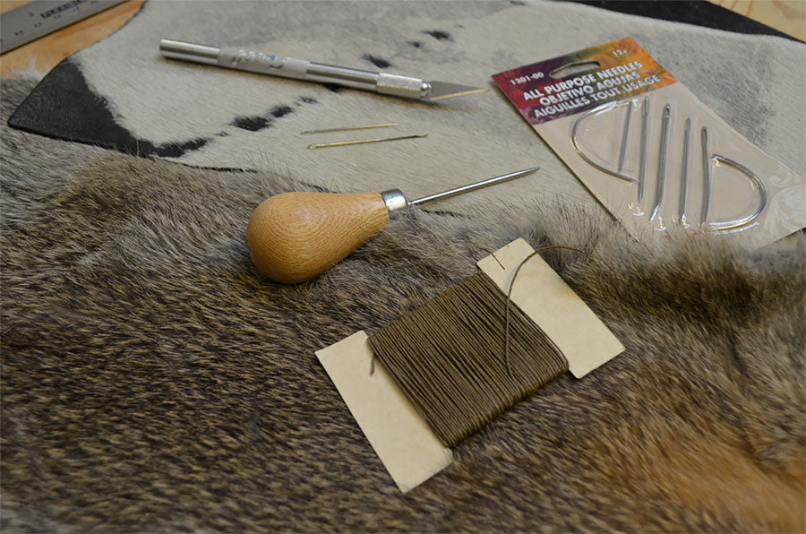 Useful tools for working hair-on leather