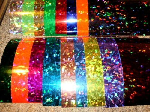 Cogfs 18 Pcs 20x10cm Flasher/Dodger/Lure Reflective Holographic Fishing Lure  Tape 