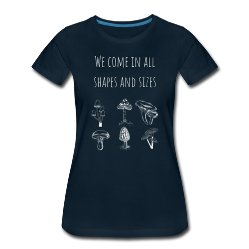 Women's Mushrooms Organic T-Shirt | Navy and Black - deep navy