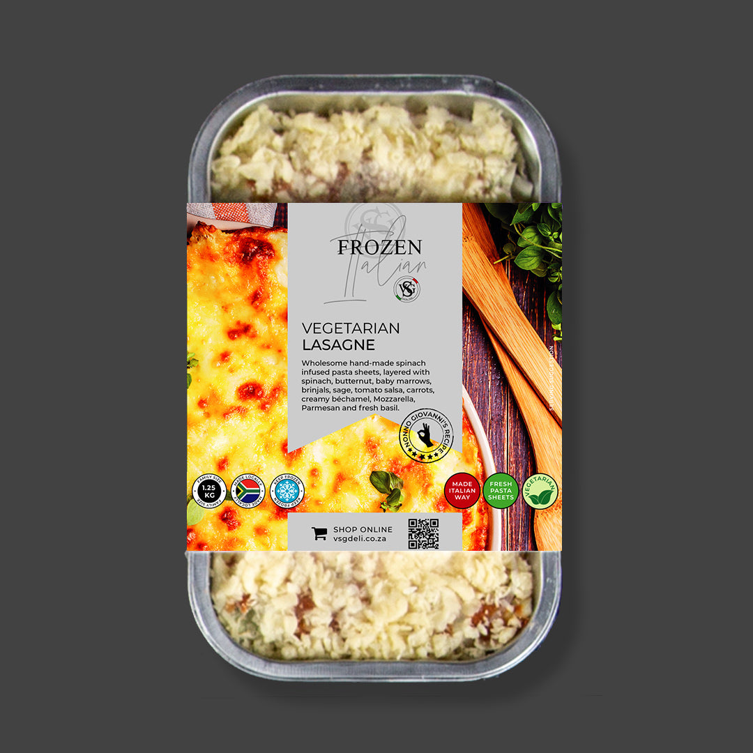 VSGdeli | 400G & 1,25kg Family Portion Vegetarian Lasagne – VSG Deli