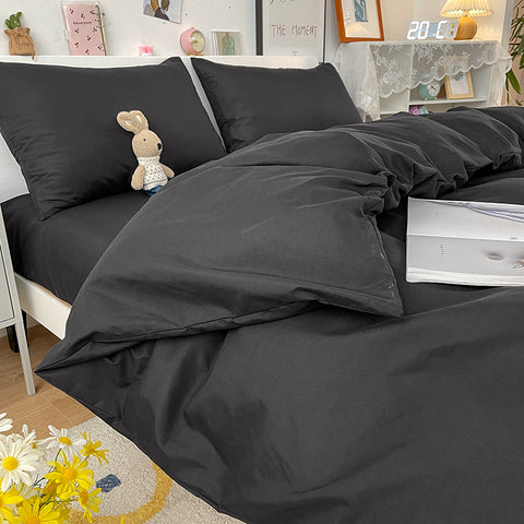 housse de couette en polyester noir