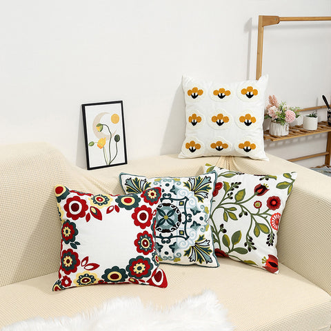 housse de coussin floral