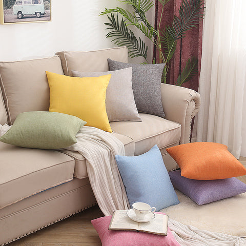 housse de coussin en lin