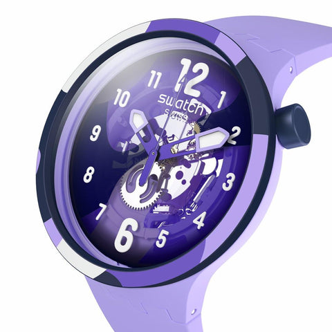 Swatch Look Right Thru Violet Quartz Watch Phil and Gazelle