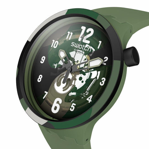 Swatch Look Right Thru Green Pay Watch