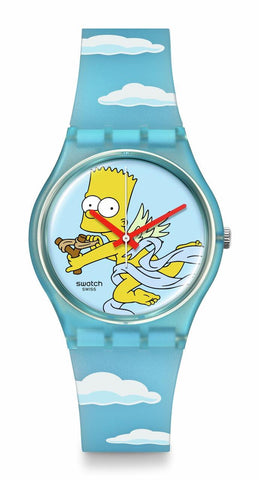 Swatch Bart Simpsons Bio-sourced Quartz watch Phil and Gazelle