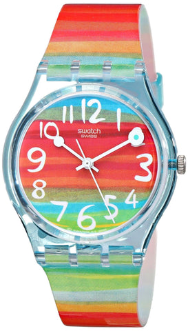 Swatch Quartz Rainbow Dial Watch Phil and Gazelle