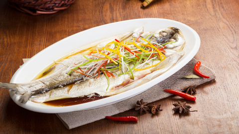 steamed asian fish