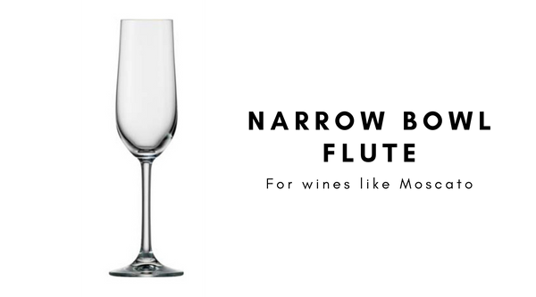 narrow bowl flute wine glass