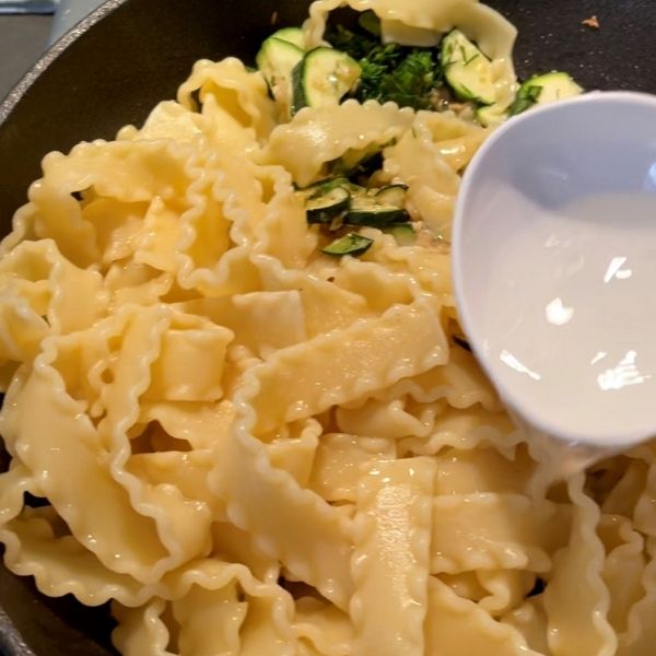 pasta being cooked