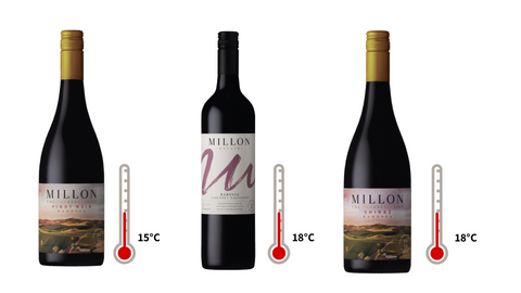 red wine serving temperatures