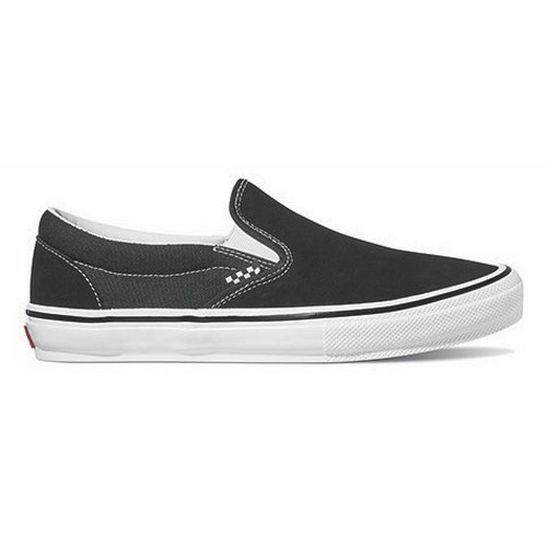 grey black slip on vans