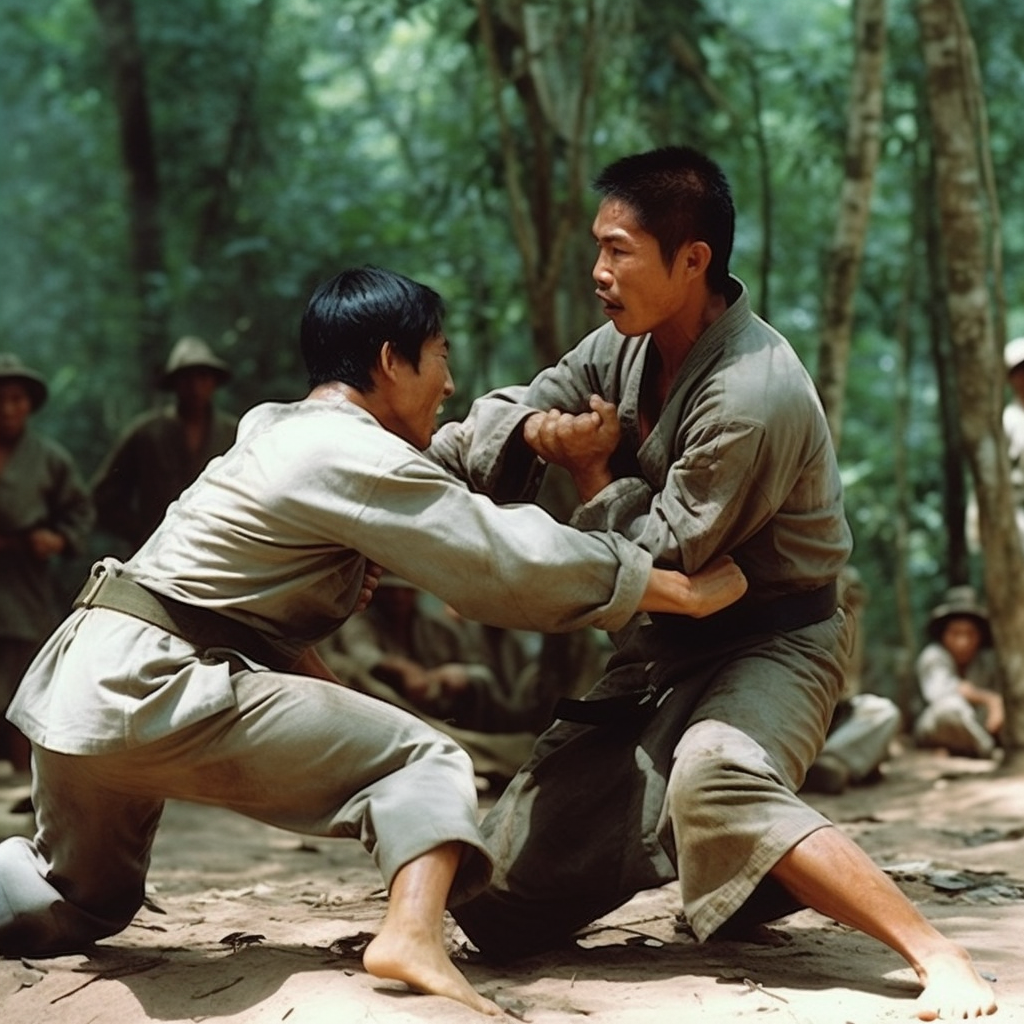 Jiu-Jitsu in the 90s of Vietnam by ai 