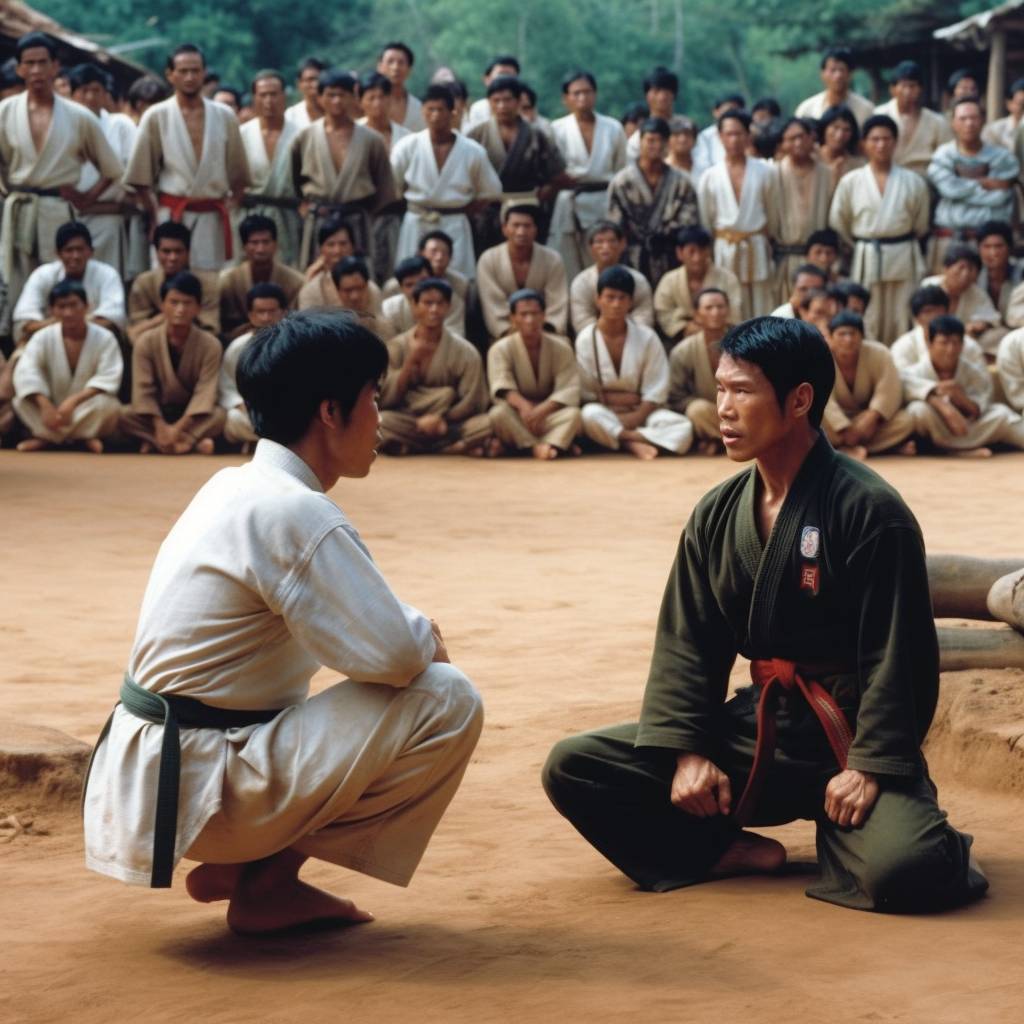Jiu-Jitsu in Vietnam in the 90s by ai 