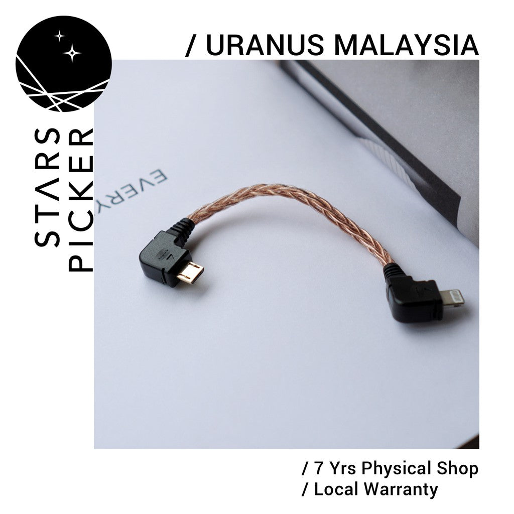 Uranus Lightning-8FOCC (12cm) - OTG Cable for iPhone to Portable DAC A