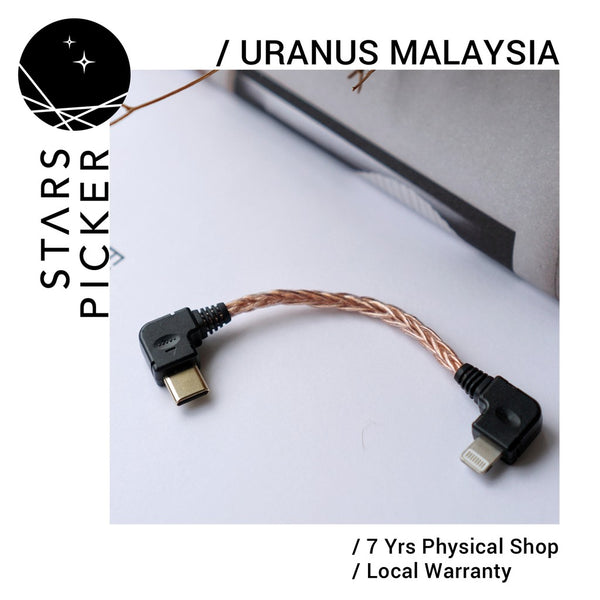 Uranus Lightning-8FOCC (12cm) - OTG Cable for iPhone to Portable DAC A