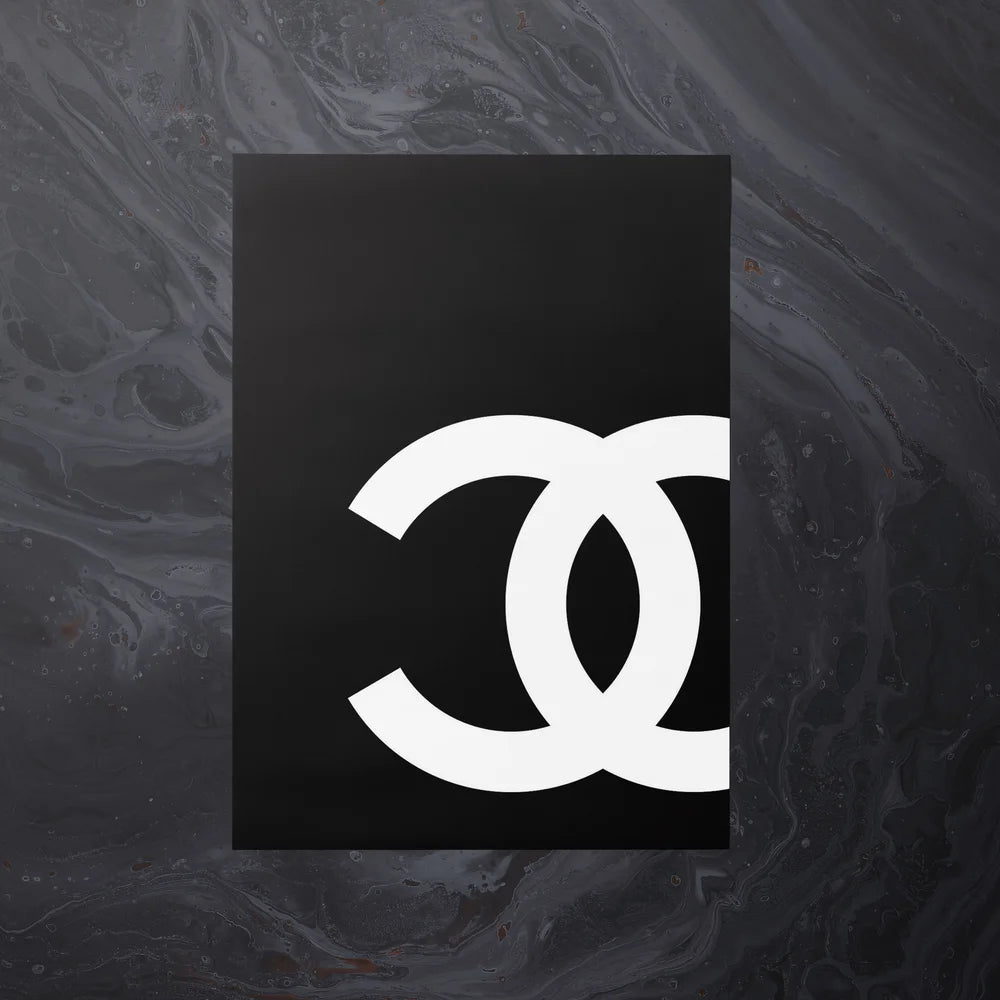 channel black style  Chanel art print Chanel art Chanel logo