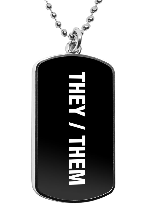 They Them Pronoun Necklace, Non-binary Jewelry, Genderqueer, Non Gendered,  Genderless, Agender, LGBTQ, Trans - Etsy