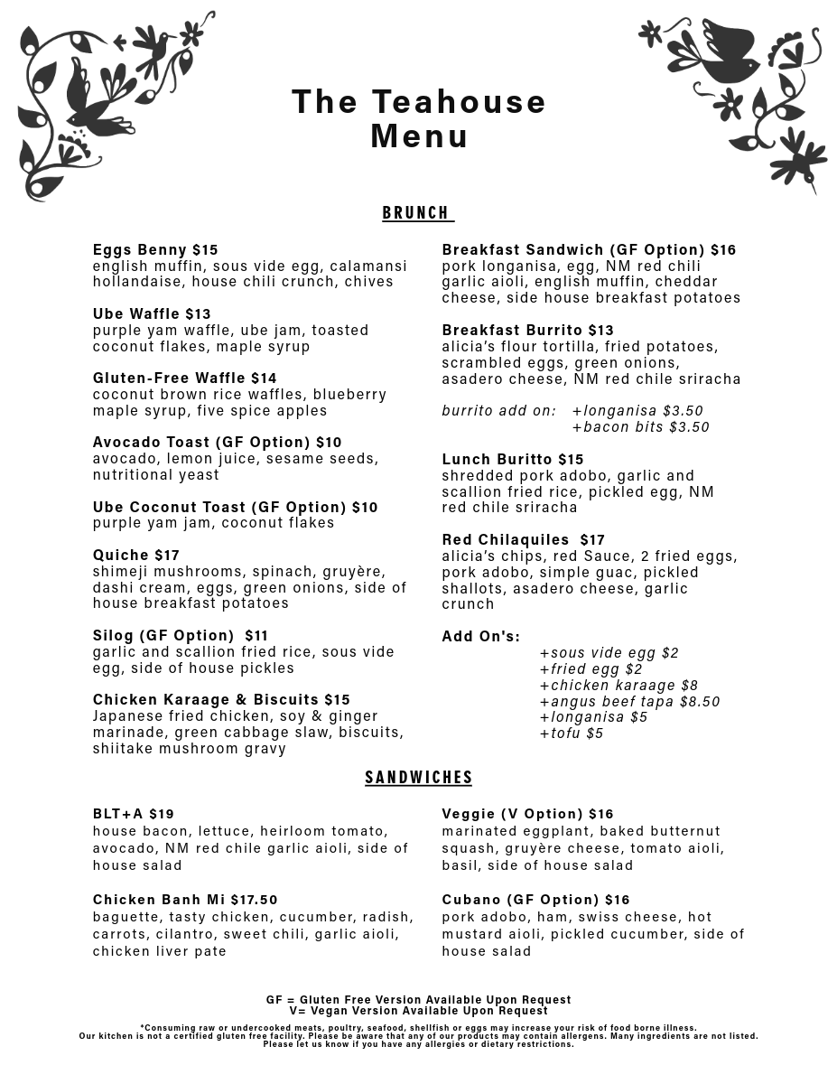 Brunch Menu