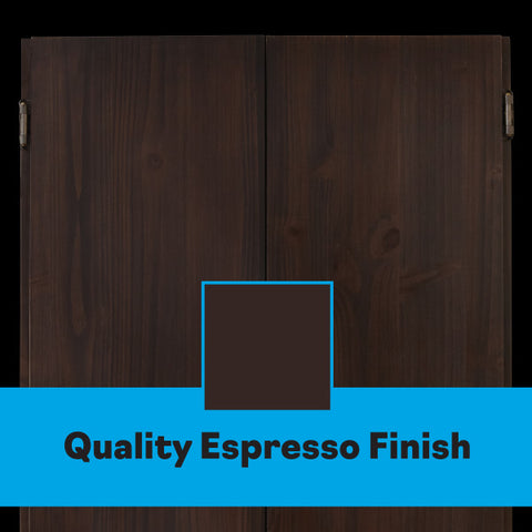 Viper Metropolitan Espresso Steel Tip Dartboard Cabinet - Hippo Game Depot