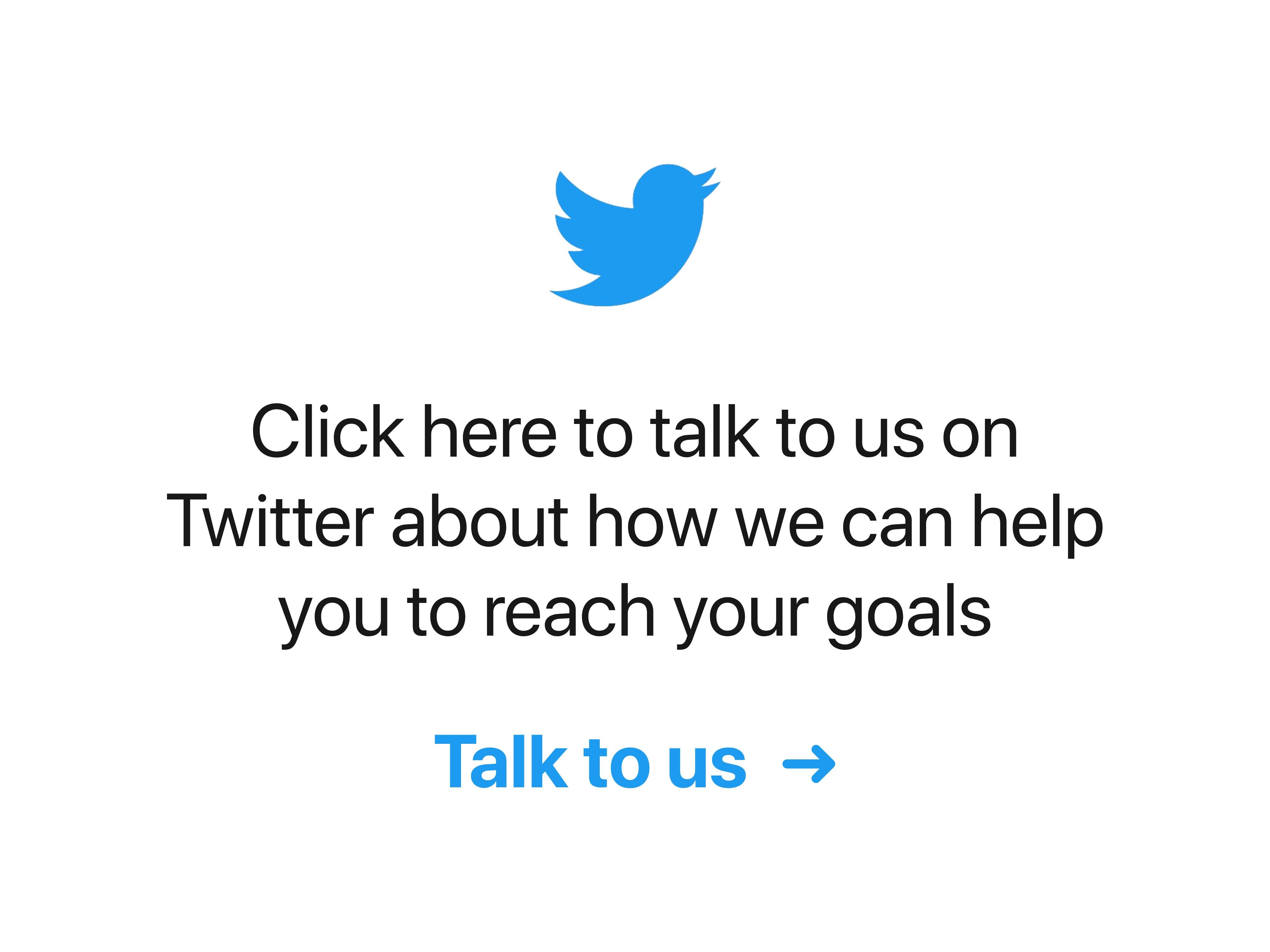 Talk to us on Twitter about how we can help you to reach your OnlyFans goals