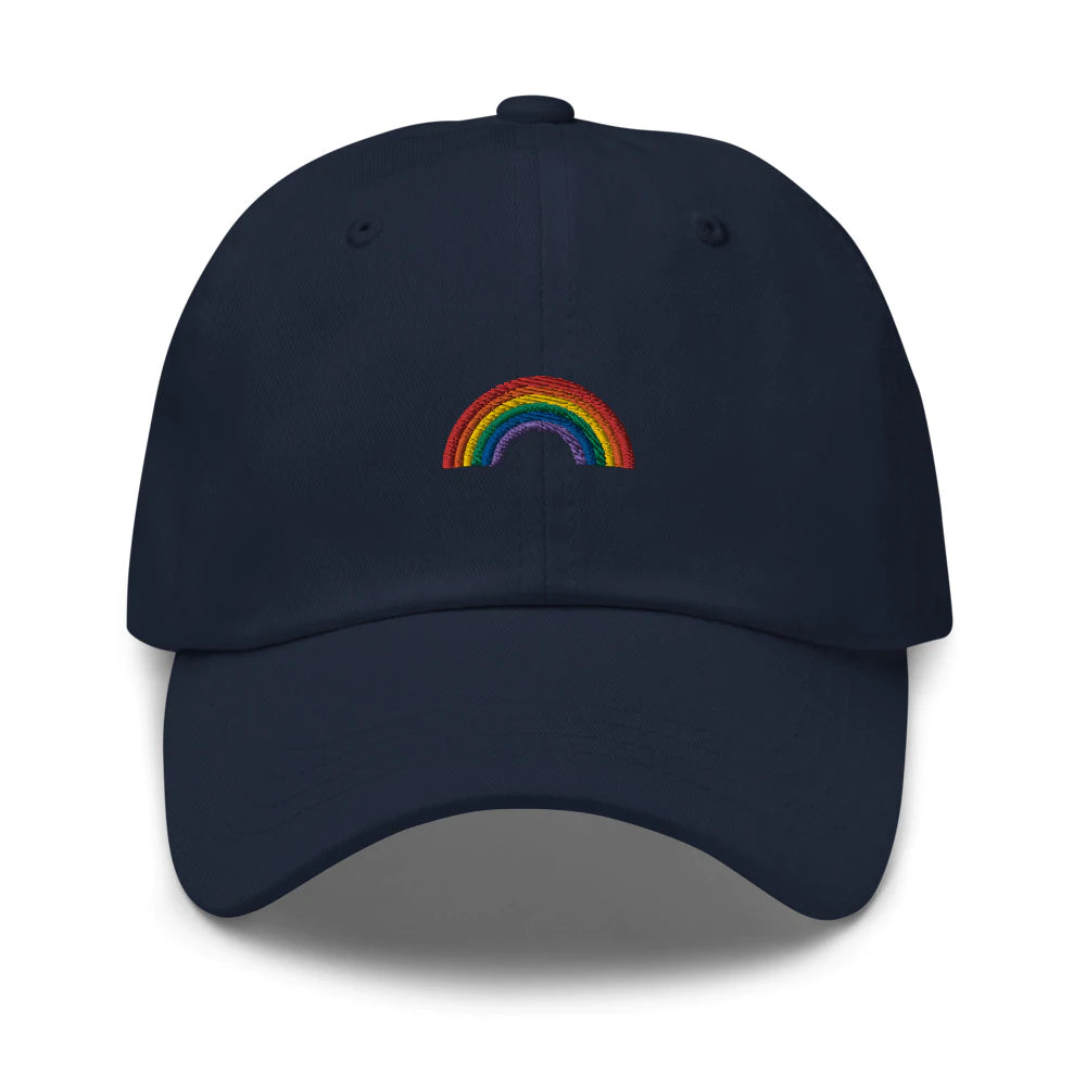 Classic Rainbow Embroidered Dad Hat - Gays+ Store