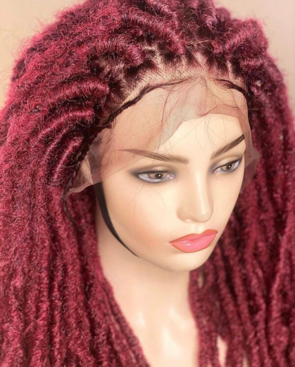 faux locs lace front wigs