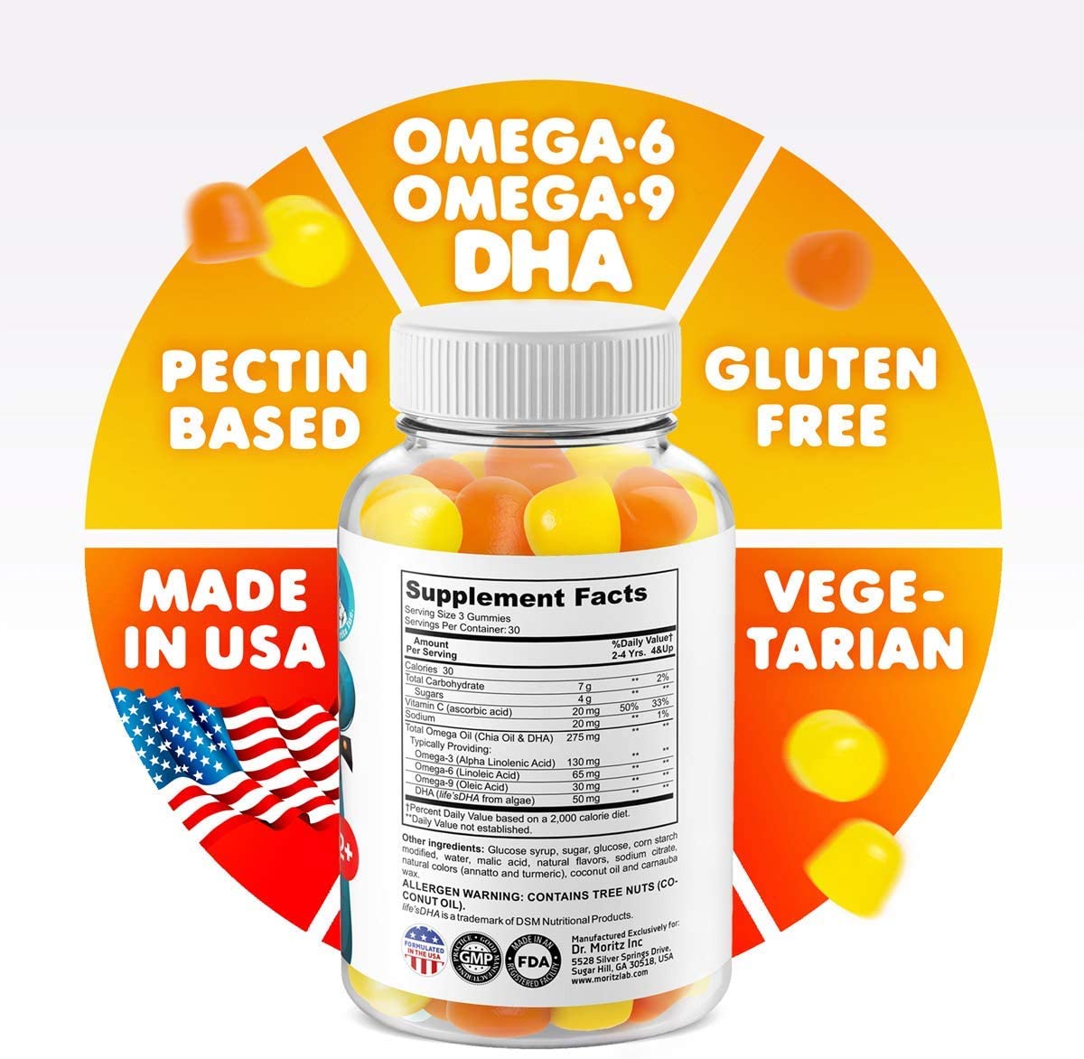 Omega 3 DHA Gummies and Vitamin C Gummies