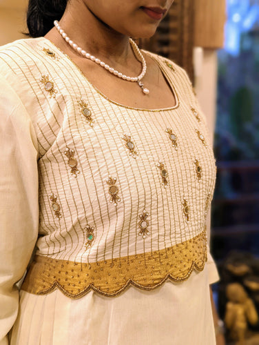Dhuaa Women Woven Design Gown Kurta - Buy Dhuaa Women Woven Design Gown  Kurta Online at Best Prices in India | Flipkart.com