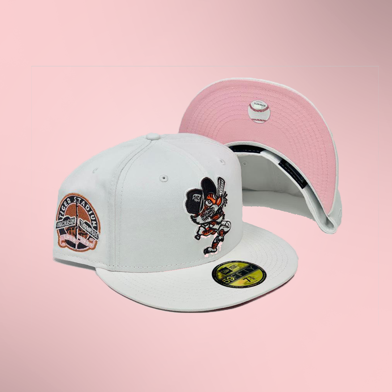 detroit tigers fitted hat pink brim