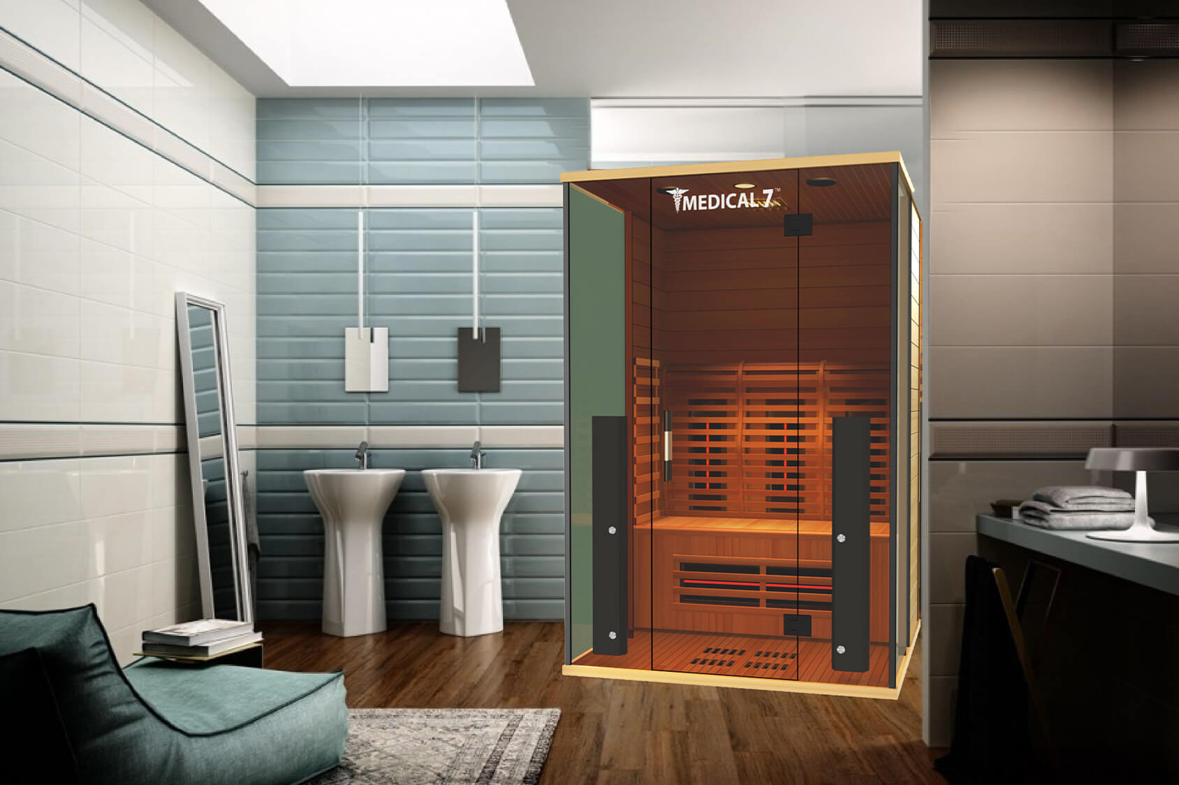 Medical Saunas Medical 7 Ultra Full Spectrum Infrared Sauna Showcase image