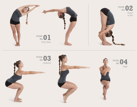 Images of hot yoga poses