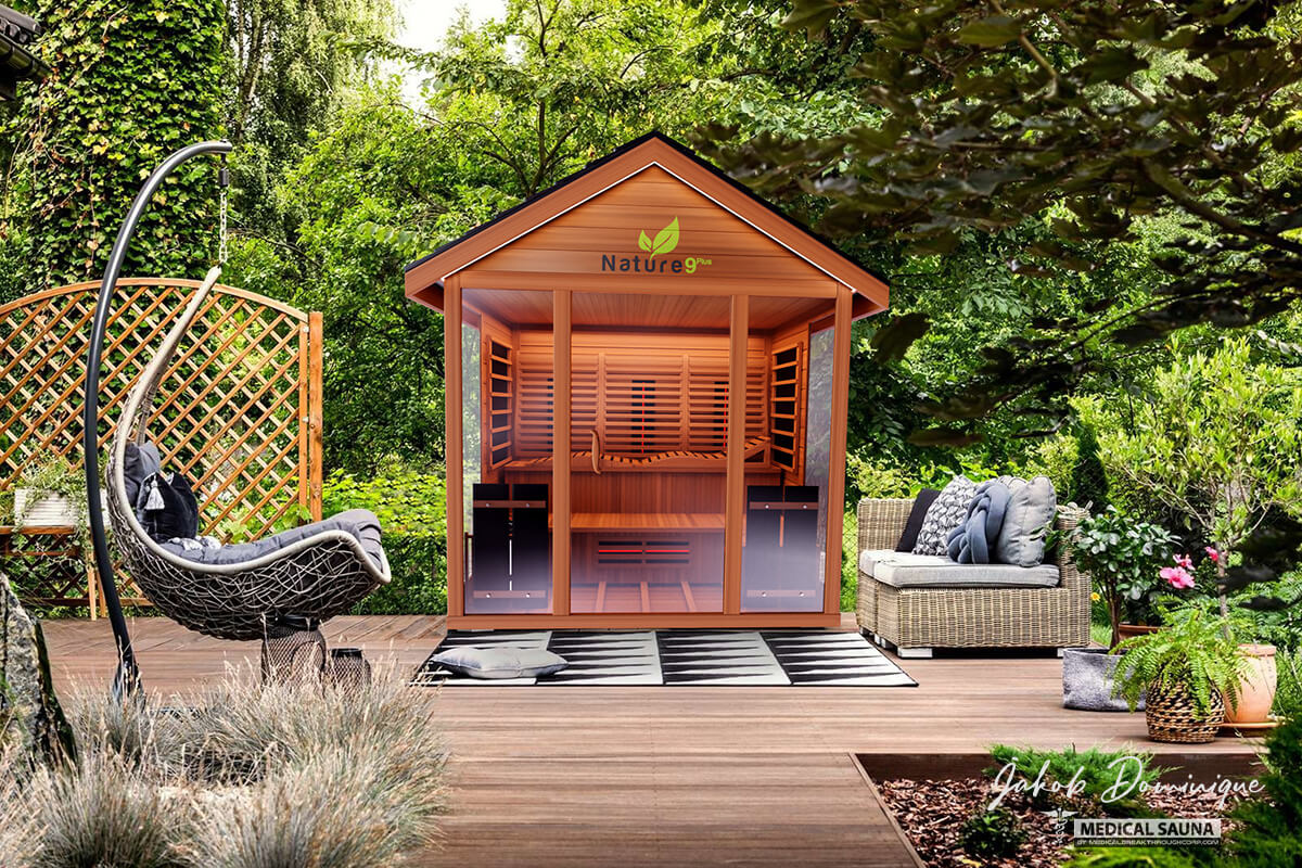 Medical Saunas Nature 9 Plus Outdoor Infrared and Steam Sauna showcase image