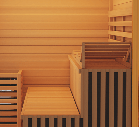 Medical Saunas close-up image of inside wood