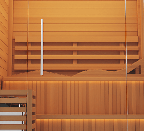 Medical Saunas view of backrests inside sauna